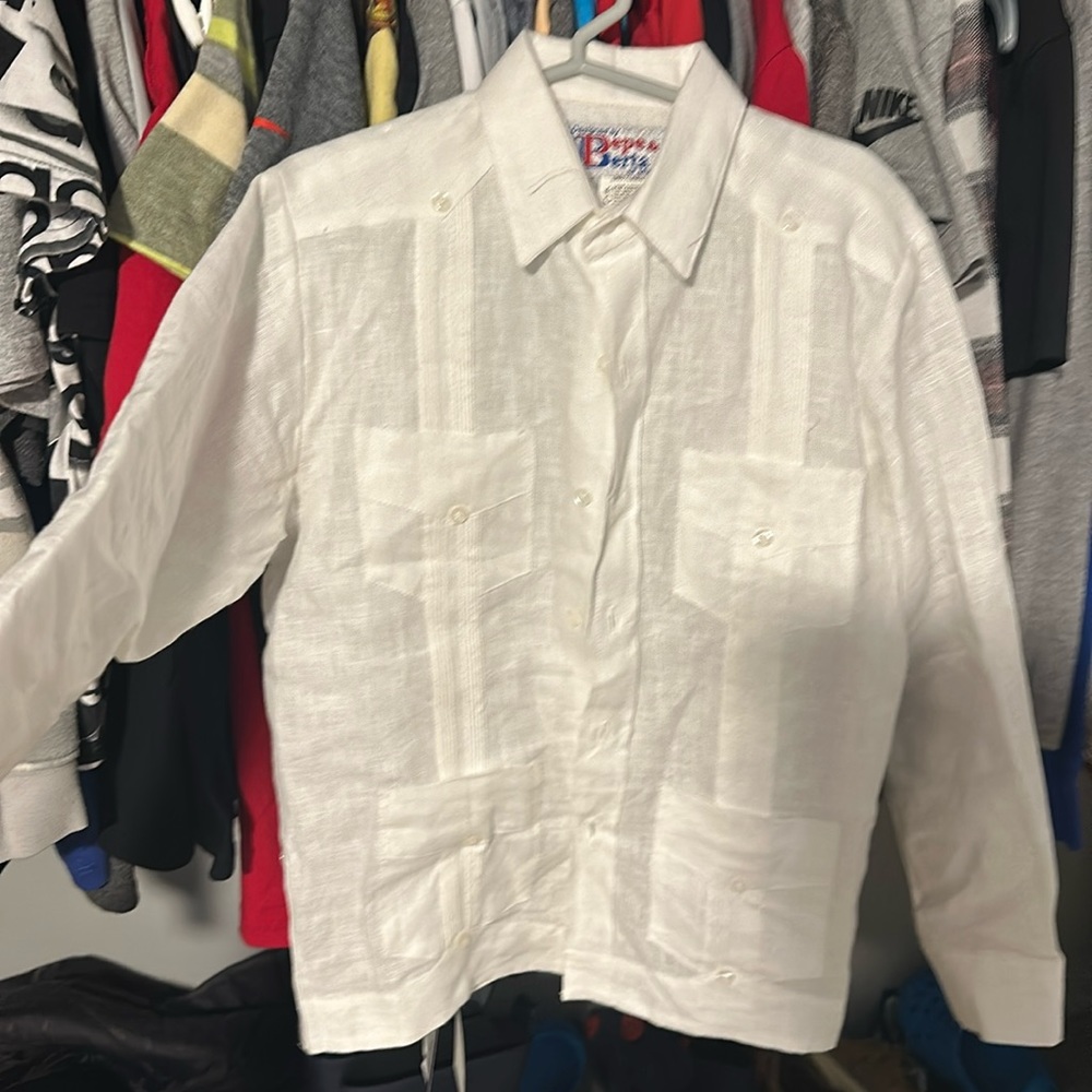 Boys linen guayabera